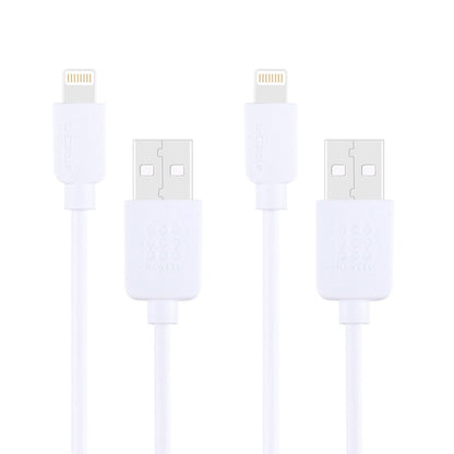 2 PCS HAWEEL 1 ม. ความเร็วสูง 8 พินสำหรับซิงค์ USB และชุดสายชาร์จสำหรับ iPhone, iPad, 2pcs