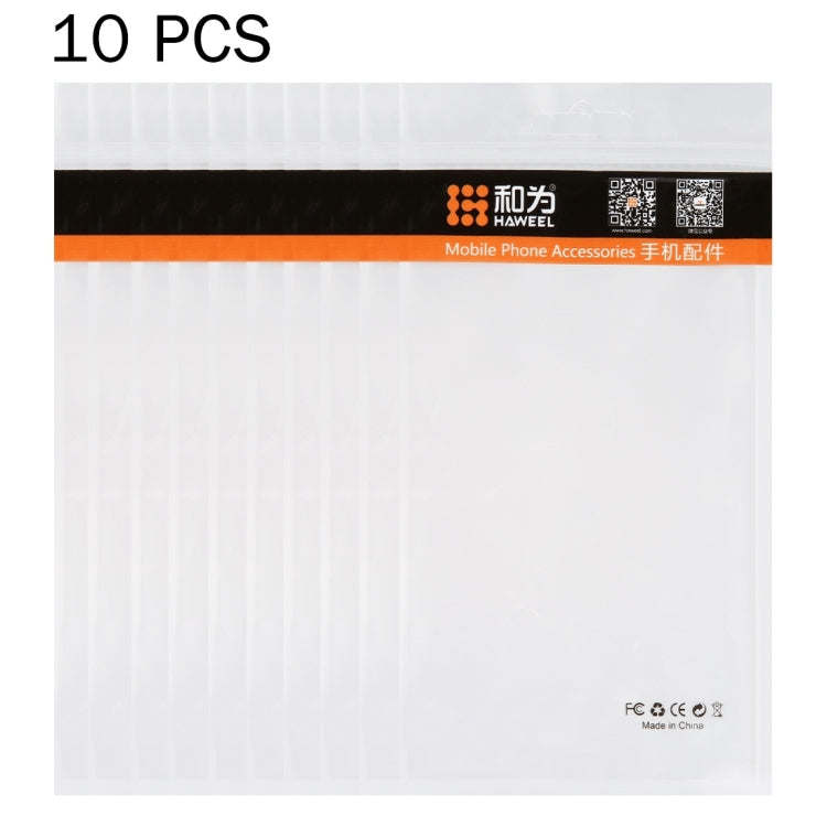 10 ชิ้น HAWEEL 21 ซม. x 11.5 ซม. Hang Hole ด้านหน้าใสเครื่องประดับมุกสีขาวซิปล็อคถุงบรรจุภัณฑ์