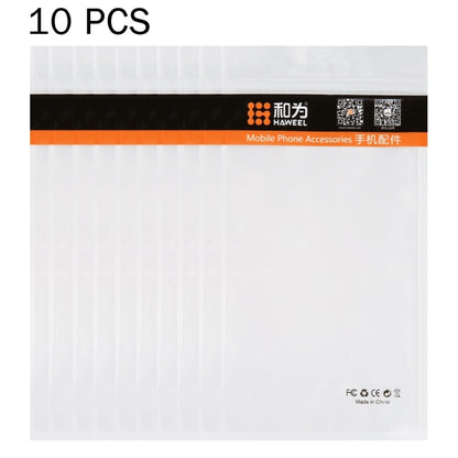 10 ชิ้น HAWEEL 21 ซม. x 11.5 ซม. Hang Hole ด้านหน้าใสเครื่องประดับมุกสีขาวซิปล็อคถุงบรรจุภัณฑ์