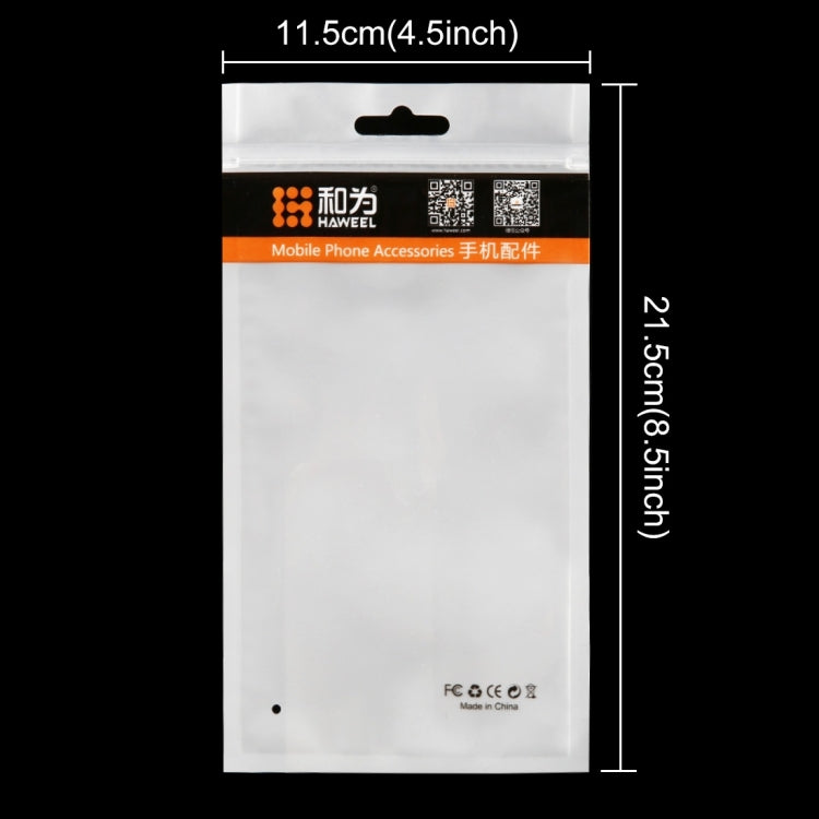 10 ชิ้น HAWEEL 21 ซม. x 11.5 ซม. Hang Hole ด้านหน้าใสเครื่องประดับมุกสีขาวซิปล็อคถุงบรรจุภัณฑ์