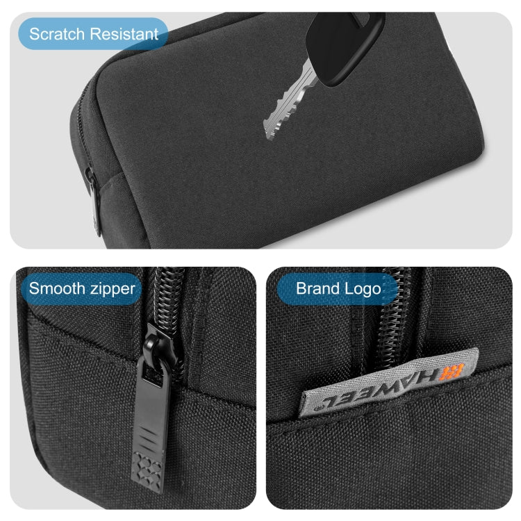 HAWEEL Electronics Organizer กระเป๋าเก็บของสำหรับเครื่องชาร์จ, พาวเวอร์แบงค์, สายเคเบิ้ล, เมาส์, หูฟัง, Size: L, Electronic Organizer, Size: L