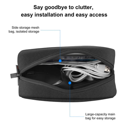 HAWEEL Electronics Organizer กระเป๋าเก็บของสำหรับเครื่องชาร์จ, พาวเวอร์แบงค์, สายเคเบิ้ล, เมาส์, หูฟัง, Size: L, Electronic Organizer, Size: L
