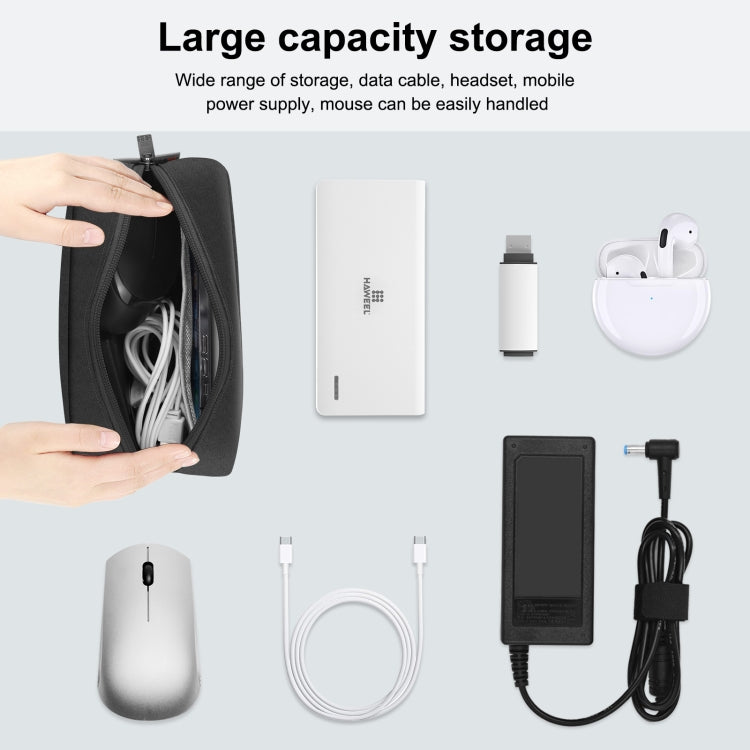 HAWEEL Electronics Organizer กระเป๋าเก็บของสำหรับเครื่องชาร์จ, พาวเวอร์แบงค์, สายเคเบิ้ล, เมาส์, หูฟัง, Size: L, Electronic Organizer, Size: L