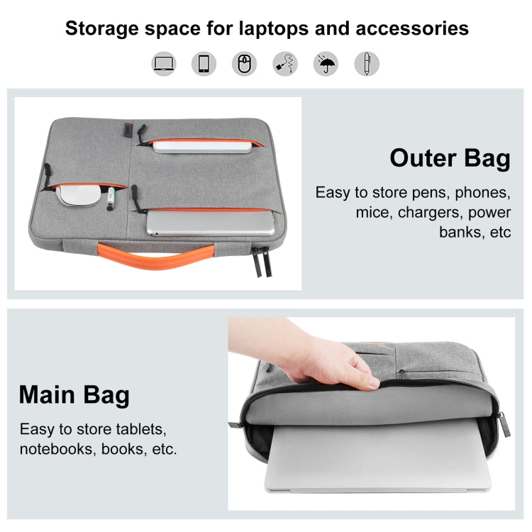 HAWEEL 13.0 นิ้วเคสซิปกระเป๋าเอกสารกระเป๋าถือแล็ปท็อปสำหรับ MacBook, Samsung, Lenovo Thinkpad, Sony, DELL Alienware, CHUWI, ASUS, HP, แล็ปท็อป 13 นิ้ว -13.5 นิ้ว, 13.0-13.5 inch