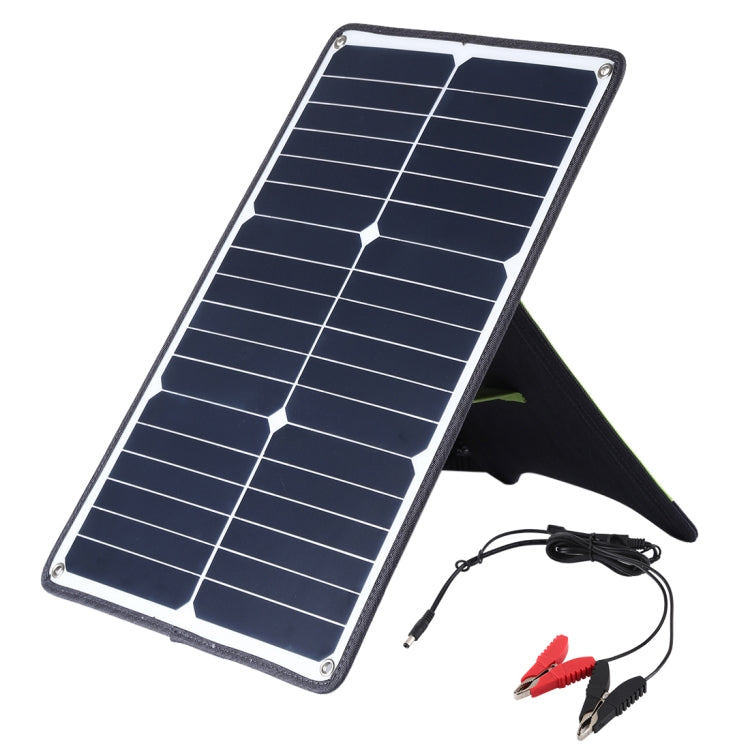 เครื่องชาร์จแผงพลังงานแสงอาทิตย์ Monocrystalline Silicon แบบพกพา HAWEEL 20W พร้อมพอร์ต USB และที่ยึด & คลิปเสือ รองรับ QC3.0 และ AFC