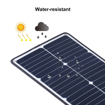 เครื่องชาร์จแผงพลังงานแสงอาทิตย์ Monocrystalline Silicon แบบพกพา HAWEEL 20W พร้อมพอร์ต USB และที่ยึด & คลิปเสือ รองรับ QC3.0 และ AFC