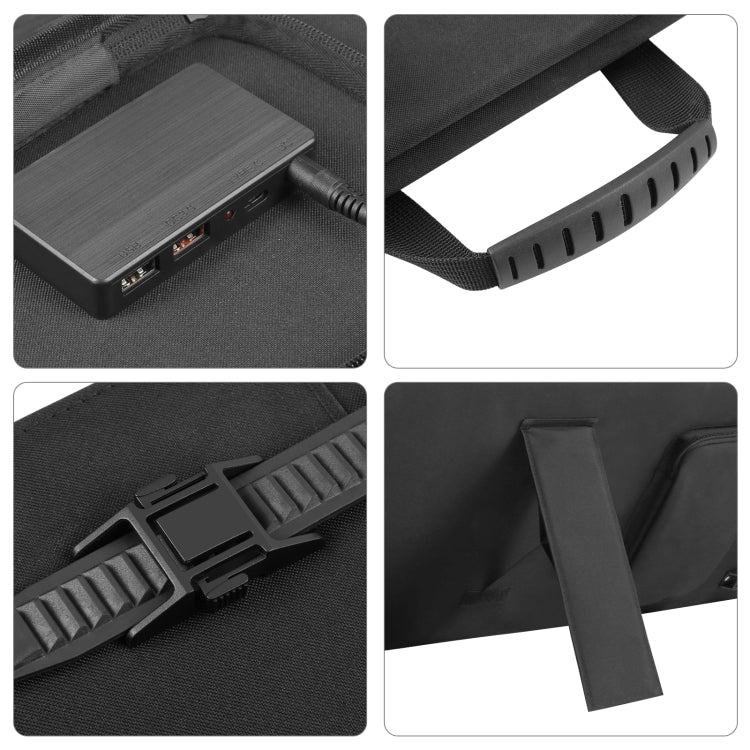HAWEEL 60W เครื่องชาร์จพลังงานแสงอาทิตย์แบบพับได้กระเป๋าเดินทางพับได้, 60W