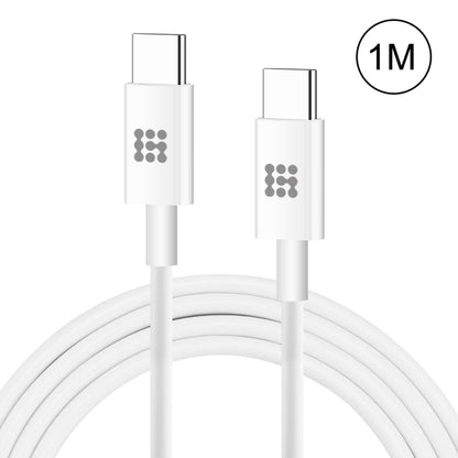 HAWEEL 25W 3A Type-C / USB-C ถึง Type-C / USB-C PD สายเคเบิลข้อมูลการชาร์จอย่างรวดเร็ว ความยาว: 1 ม., Type-C to Type-C 1m White