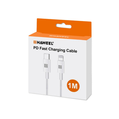 HAWEEL 25W 3A Type-C / USB-C ถึง Type-C / USB-C PD สายเคเบิลข้อมูลการชาร์จอย่างรวดเร็ว ความยาว: 1 ม., Type-C to Type-C 1m White
