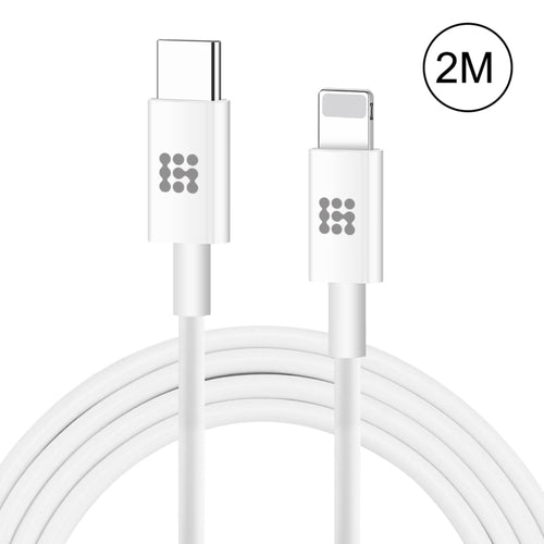 HAWEEL 25W 3A USB-C / Type-C ถึง 8 Pin PD สายชาร์จเร็วสำหรับ iPhone, iPad, ความยาวสายเคเบิล: 2 ม., Type-C to 8 Pin 2m