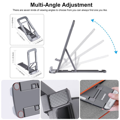 HAWEEL ที่วางเดสก์ท็อปอลูมิเนียมอัลลอยด์แบบพับได้แบบปรับได้ HAWEEL, Aluminum Alloy