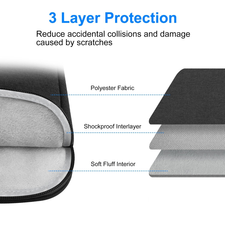 HAWEEL Laptop Sleeve Case กระเป๋าเอกสารซิปพร้อมที่จับสำหรับแล็ปท็อปขนาด 12.5-13.5 นิ้ว, For 12.5-13.5 inch Laptop (with Handle)