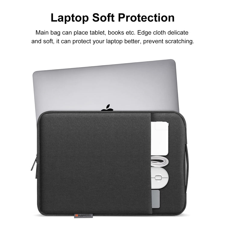 HAWEEL Laptop Sleeve Case กระเป๋าเอกสารซิปพร้อมที่จับสำหรับแล็ปท็อปขนาด 12.5-13.5 นิ้ว, For 12.5-13.5 inch Laptop (with Handle)