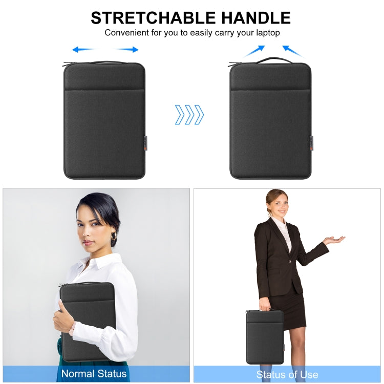 HAWEEL Laptop Sleeve Case กระเป๋าเอกสารซิปพร้อมที่จับสำหรับแล็ปท็อปขนาด 12.5-13.5 นิ้ว, For 12.5-13.5 inch Laptop (with Handle)