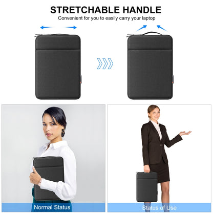HAWEEL Laptop Sleeve Case กระเป๋าเอกสารซิปพร้อมที่จับสำหรับแล็ปท็อปขนาด 15-16.7 นิ้ว, For 15-16.7 inch Laptop (with Handle)