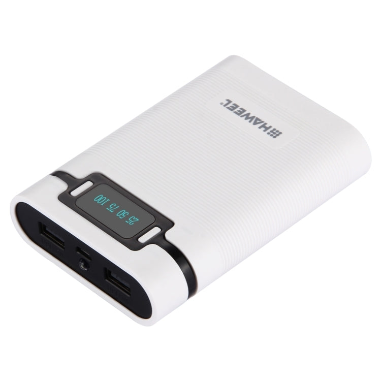 แบตเตอรี่ HAWEEL DIY 4 x 18650 (ไม่รวม) กล่องเชลล์ Power Bank 10000mAh พร้อมเอาต์พุตและจอแสดงผล USB 2 x สำหรับ iPhone, Galaxy, Sony, HTC, Google, Huawei, Xiaomi, Lenovo และสมาร์ทโฟนอื่น ๆ, DIY 4 x 18650 10000mAh  Battery (US)