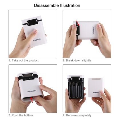 แบตเตอรี่ HAWEEL DIY 4 x 18650 (ไม่รวม) กล่องเชลล์ Power Bank 10000mAh พร้อมเอาต์พุตและจอแสดงผล USB 2 x สำหรับ iPhone, Galaxy, Sony, HTC, Google, Huawei, Xiaomi, Lenovo และสมาร์ทโฟนอื่น ๆ, DIY 4 x 18650 10000mAh  Battery (US)