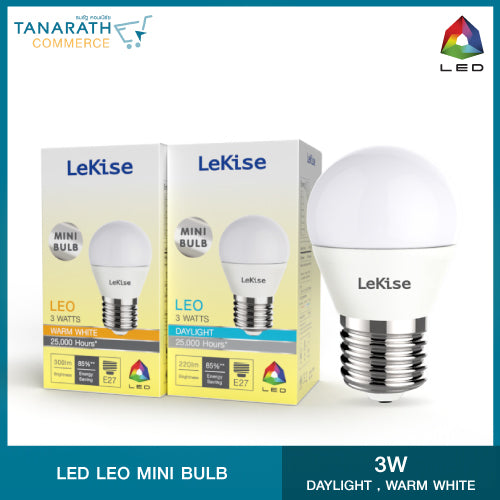 LeKise LED MINI BULB 3W - LEO (Warmwhite (สีส้ม))