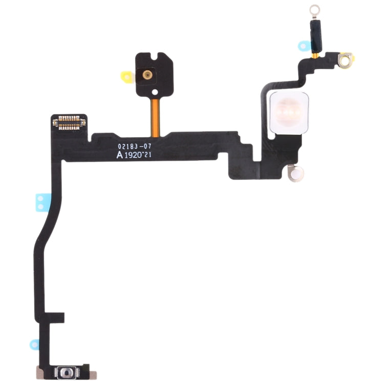 ปุ่มเปิดปิดและสายดิ้นไฟฉายและสายดิ้นไมโครโฟนสำหรับ iPhone 11 Pro, For iPhone 11 Pro
