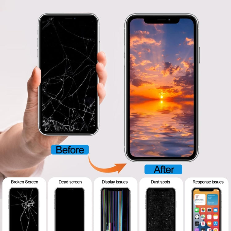 หน้าจอ LCD ดั้งเดิมและชุดประกอบ Digitizer สำหรับ iPhone 12, For iPhone 12(Original)