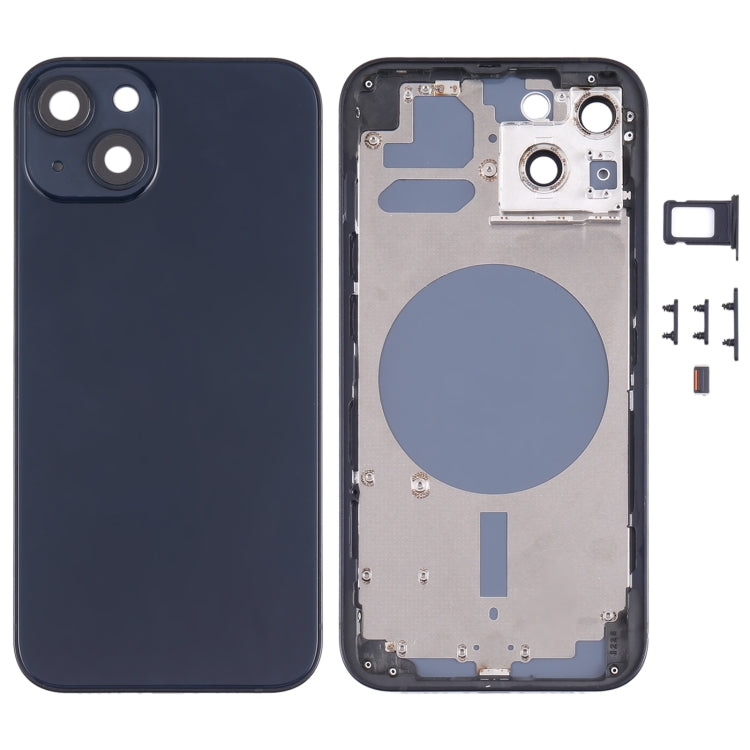 ฝาครอบด้านหลังพร้อมถาดซิมการ์ดและปุ่มด้านข้างและเลนส์กล้องสำหรับ iPhone 13, For iPhone 13(with Card Tray & Side Keys), For iPhone 13(with SIM Card Tray & Side Keys), For iPhone 13