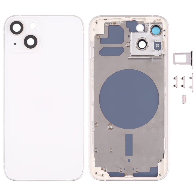 ฝาครอบด้านหลังพร้อมถาดซิมการ์ดและปุ่มด้านข้างและเลนส์กล้องสำหรับ iPhone 13, For iPhone 13(with Card Tray & Side Keys), For iPhone 13(with SIM Card Tray & Side Keys), For iPhone 13
