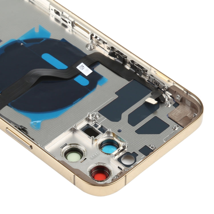 ฝาหลังแบตเตอรี่ (พร้อมปุ่มด้านข้าง & ถาดการ์ด & Power + Volume Flex Cable & โมดูลการชาร์จไร้สาย) สำหรับ iPhone 12 Pro Max, For iPhone 12 Pro Max