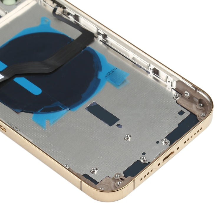 ฝาหลังแบตเตอรี่ (พร้อมปุ่มด้านข้าง & ถาดการ์ด & Power + Volume Flex Cable & โมดูลการชาร์จไร้สาย) สำหรับ iPhone 12 Pro Max, For iPhone 12 Pro Max