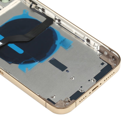 ฝาหลังแบตเตอรี่ (พร้อมปุ่มด้านข้าง & ถาดการ์ด & Power + Volume Flex Cable & โมดูลการชาร์จไร้สาย) สำหรับ iPhone 12 Pro Max, For iPhone 12 Pro Max