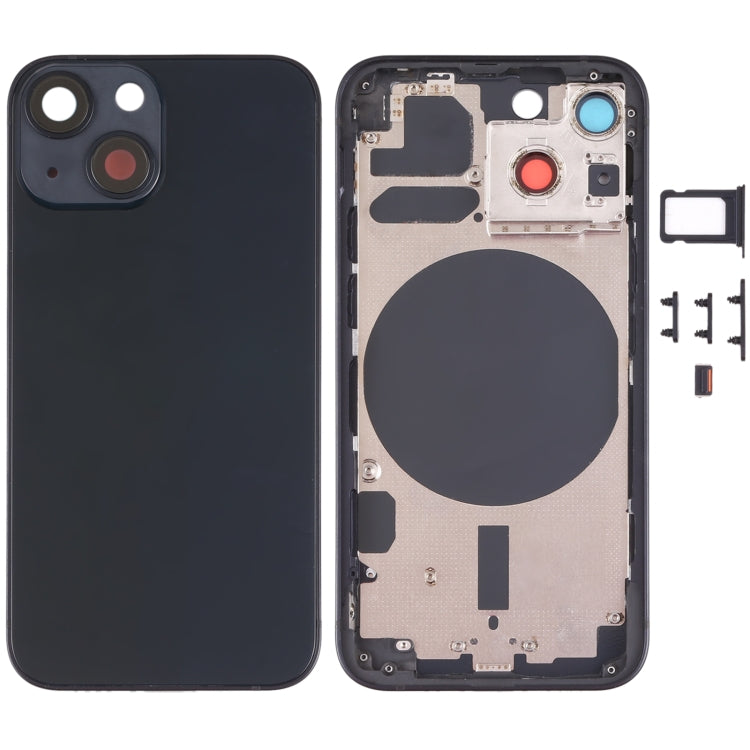 ฝาครอบด้านหลังพร้อมถาดซิมการ์ดและปุ่มด้านข้างและเลนส์กล้องสำหรับ iPhone 13 Mini, For iPhone 13 Mini