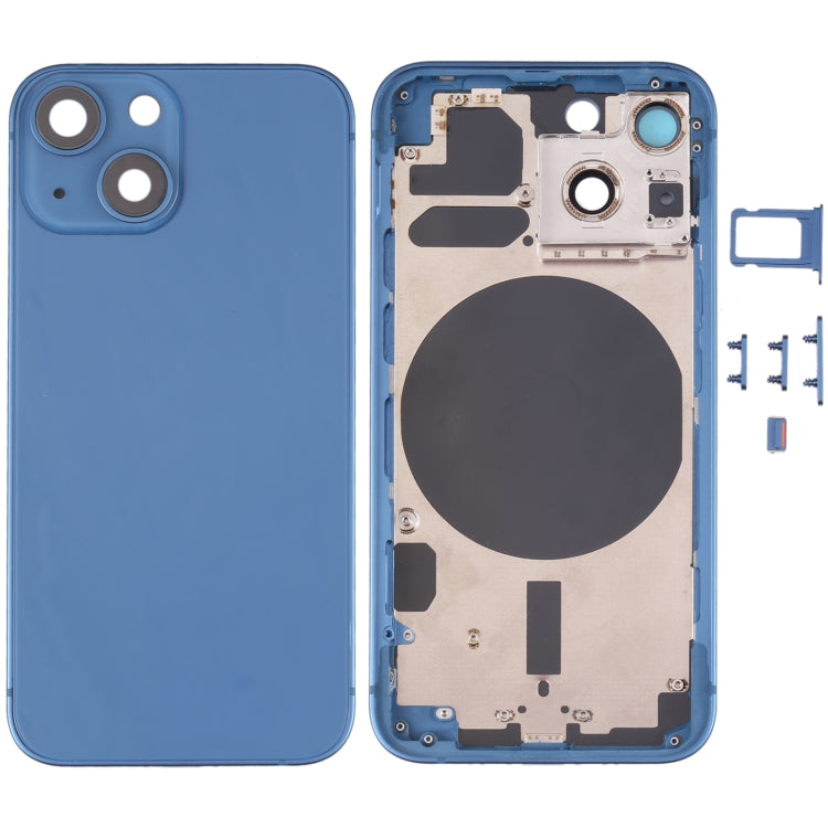 ฝาครอบด้านหลังพร้อมถาดซิมการ์ดและปุ่มด้านข้างและเลนส์กล้องสำหรับ iPhone 13 Mini, For iPhone 13 Mini
