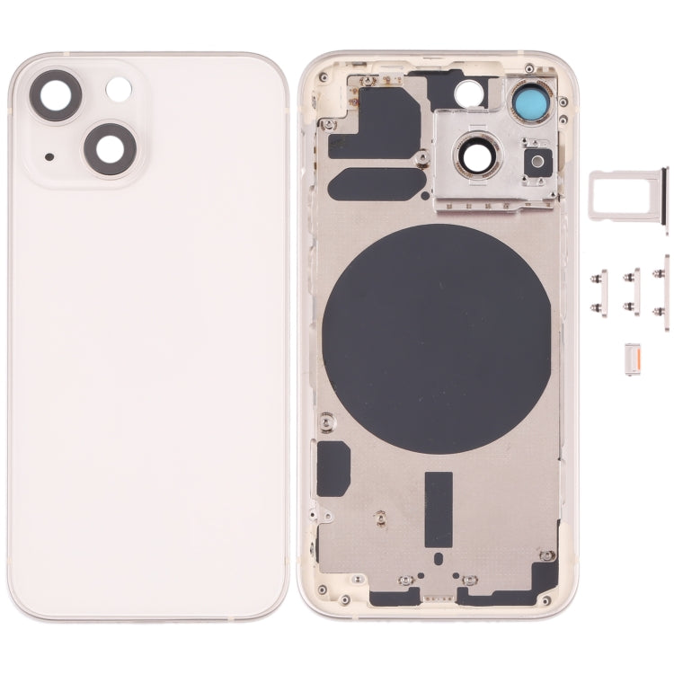 ฝาครอบด้านหลังพร้อมถาดซิมการ์ดและปุ่มด้านข้างและเลนส์กล้องสำหรับ iPhone 13 Mini, For iPhone 13 Mini