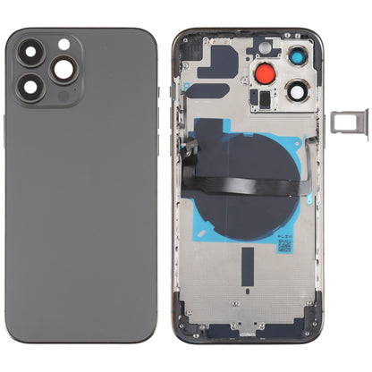 สำหรับ iPhone 13 Pro Max ฝาหลังแบตเตอรี่พร้อมปุ่มด้านข้าง & ถาดการ์ด & Power + Volume Flex Cable & โมดูลการชาร์จไร้สาย, For iPhone 13 Pro Max(Assembly)