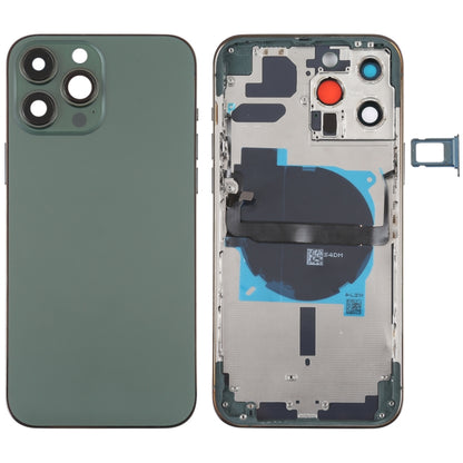 สำหรับ iPhone 13 Pro Max ฝาหลังแบตเตอรี่พร้อมปุ่มด้านข้าง & ถาดการ์ด & Power + Volume Flex Cable & โมดูลการชาร์จไร้สาย, For iPhone 13 Pro Max(Assembly)
