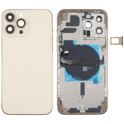 สำหรับ iPhone 13 Pro Max ฝาหลังแบตเตอรี่พร้อมปุ่มด้านข้าง & ถาดการ์ด & Power + Volume Flex Cable & โมดูลการชาร์จไร้สาย, For iPhone 13 Pro Max(Assembly)