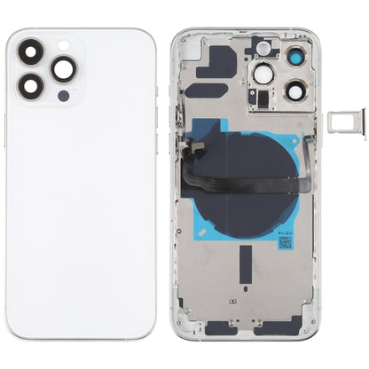สำหรับ iPhone 13 Pro Max ฝาหลังแบตเตอรี่พร้อมปุ่มด้านข้าง & ถาดการ์ด & Power + Volume Flex Cable & โมดูลการชาร์จไร้สาย, For iPhone 13 Pro Max(Assembly)