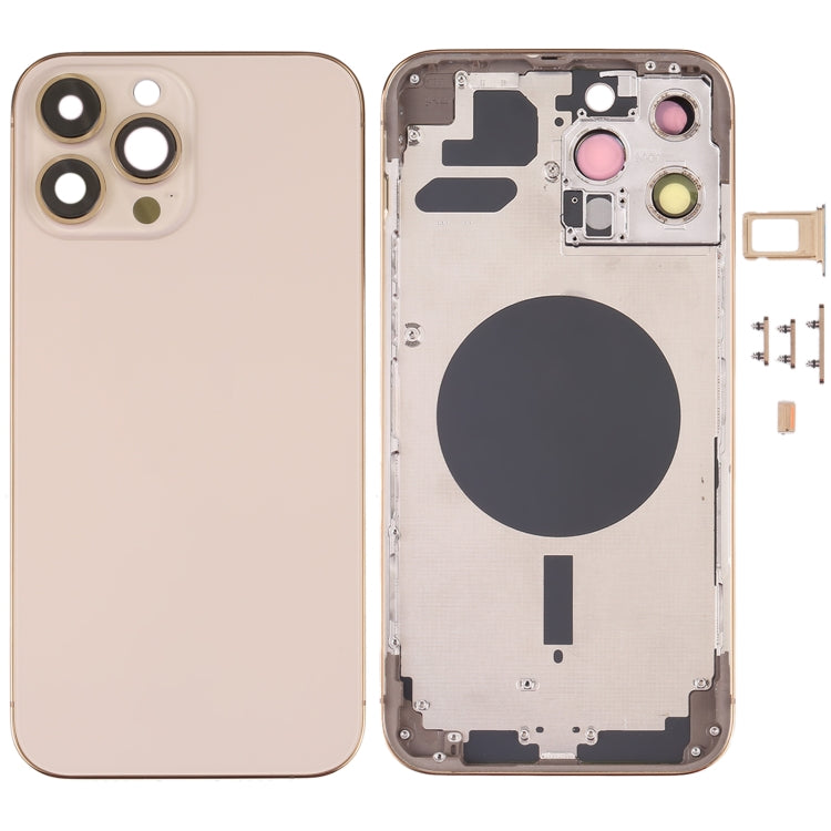 ฝาครอบด้านหลังพร้อมถาดซิมการ์ดและปุ่มด้านข้างและเลนส์กล้องสำหรับ iPhone 13 Pro Max, For iPhone 13 Pro Max(with SIM Card Tray), For iPhone 13 Pro Max (with SIM Card Tray), For iPhone 13 Pro Max