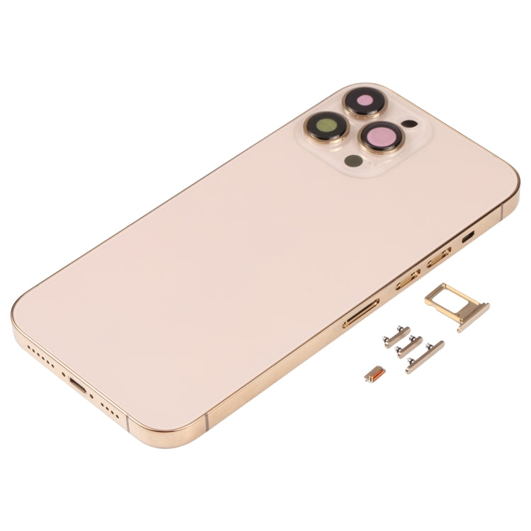 ฝาครอบด้านหลังพร้อมถาดซิมการ์ดและปุ่มด้านข้างและเลนส์กล้องสำหรับ iPhone 13 Pro Max, For iPhone 13 Pro Max(with SIM Card Tray), For iPhone 13 Pro Max (with SIM Card Tray), For iPhone 13 Pro Max