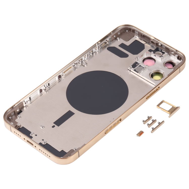 ฝาครอบด้านหลังพร้อมถาดซิมการ์ดและปุ่มด้านข้างและเลนส์กล้องสำหรับ iPhone 13 Pro Max, For iPhone 13 Pro Max(with SIM Card Tray), For iPhone 13 Pro Max (with SIM Card Tray), For iPhone 13 Pro Max