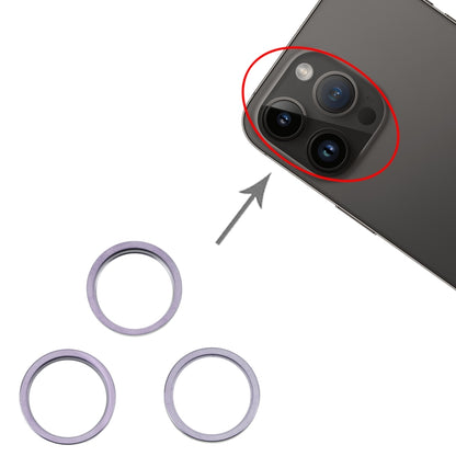 สำหรับ iPhone 14 Pro Max 3 ชิ้นเลนส์กล้องด้านหลังโลหะตัวป้องกันภายนอกแหวนห่วง, For iPhone 14 Pro Max