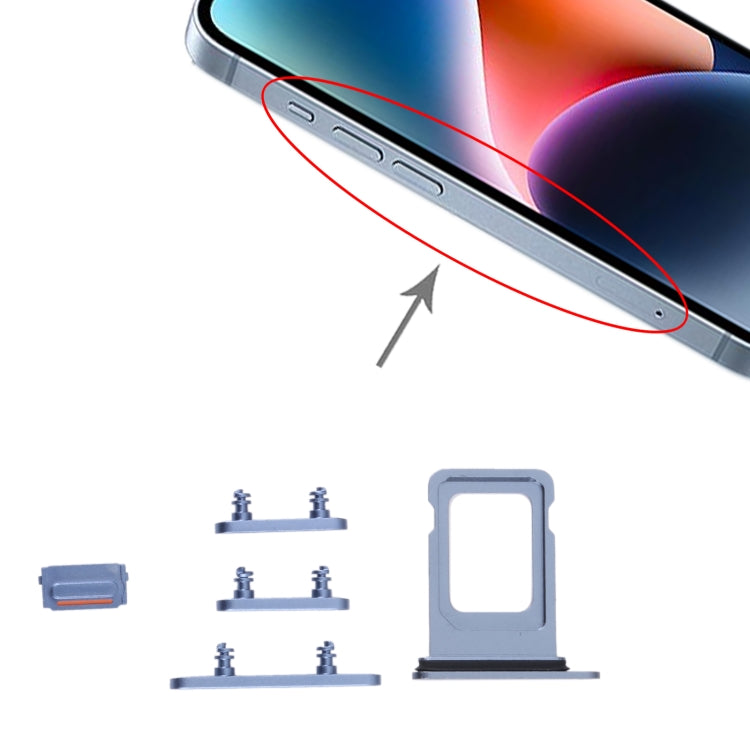 ถาดซิมการ์ด + ถาดซิมการ์ด + ปุ่มด้านข้างสำหรับ iPhone 14, For iPhone 14