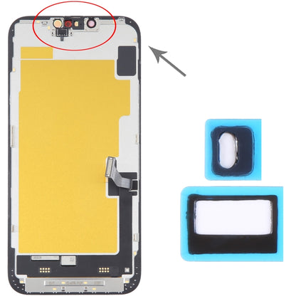 100/ชุดกล้องหน้า LCD เซนเซอร์ตรวจจับแสงสติกเกอร์ด้านหลังสำหรับ iPhone 14 / 14 Plus