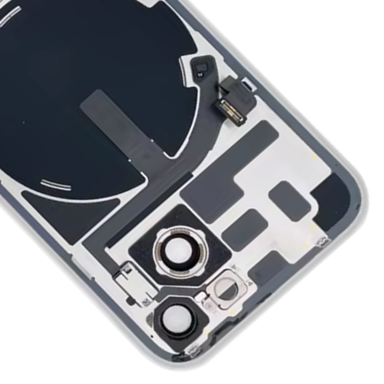 สำหรับ iPhone 14 Plus ฝาหลังแบตเตอรี่กระจกพร้อมขายึดแฟลช + โมดูลชาร์จไร้สาย, For iPhone 14 Plus