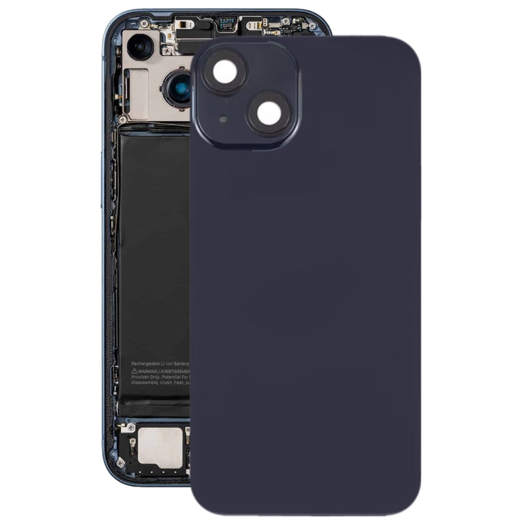 สำหรับ iPhone 14 Plus ฝาหลังแบตเตอรี่กระจกพร้อมขายึดแฟลช + โมดูลชาร์จไร้สาย, For iPhone 14 Plus