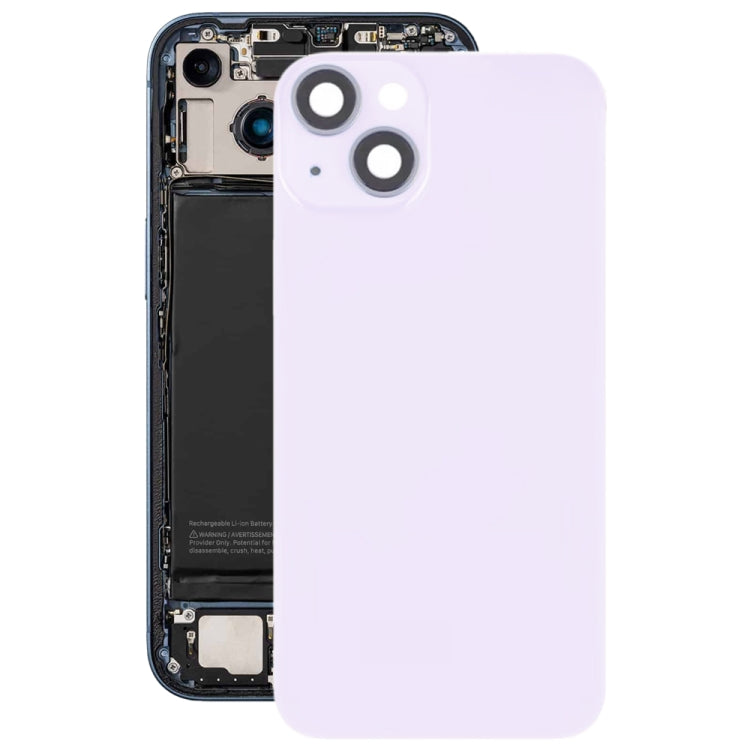 สำหรับ iPhone 14 Plus ฝาหลังแบตเตอรี่กระจกพร้อมขายึดแฟลช + โมดูลชาร์จไร้สาย, For iPhone 14 Plus