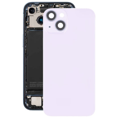 สำหรับ iPhone 14 Plus ฝาหลังแบตเตอรี่กระจกพร้อมขายึดแฟลช + โมดูลชาร์จไร้สาย, For iPhone 14 Plus