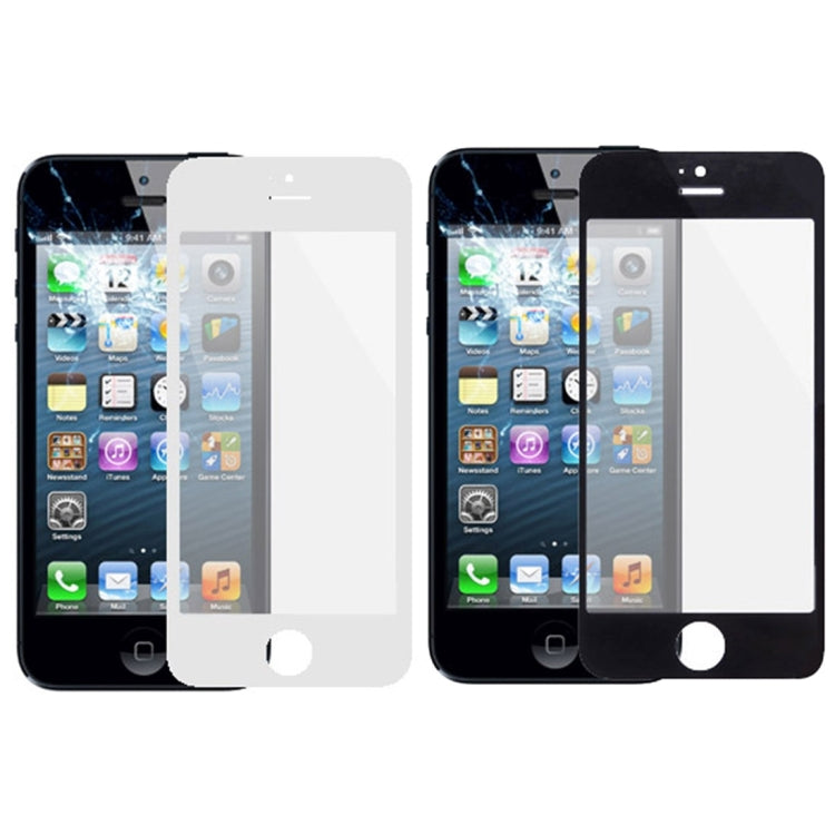 5 ชิ้นสีดำ + 5 ชิ้นสีขาวสำหรับ iPhone 5 และ 5S หน้าจอด้านหน้าเลนส์กระจกด้านนอก, 5 Black 5 White for i5 & 5S
