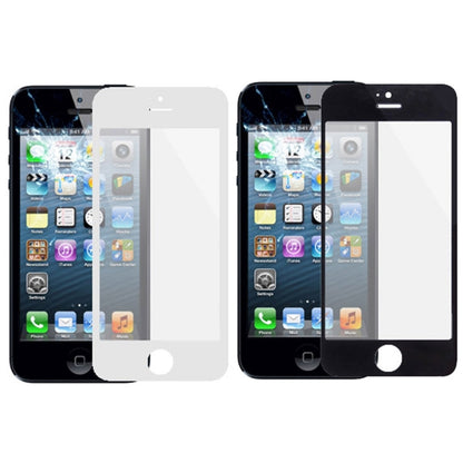 5 ชิ้นสีดำ + 5 ชิ้นสีขาวสำหรับ iPhone 5 และ 5S หน้าจอด้านหน้าเลนส์กระจกด้านนอก, 5 Black 5 White for i5 & 5S