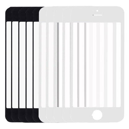 5 ชิ้นสีดำ + 5 ชิ้นสีขาวสำหรับ iPhone 5 และ 5S หน้าจอด้านหน้าเลนส์กระจกด้านนอก, 5 Black 5 White for i5 & 5S