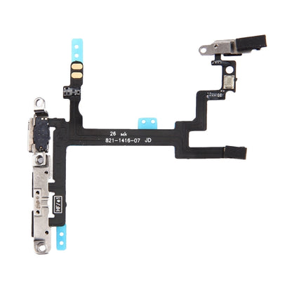 ปุ่มเปิดปิดและปุ่มปรับระดับเสียง Flex Cable พร้อมขายึดสำหรับ iPhone 5, For iPhone 5